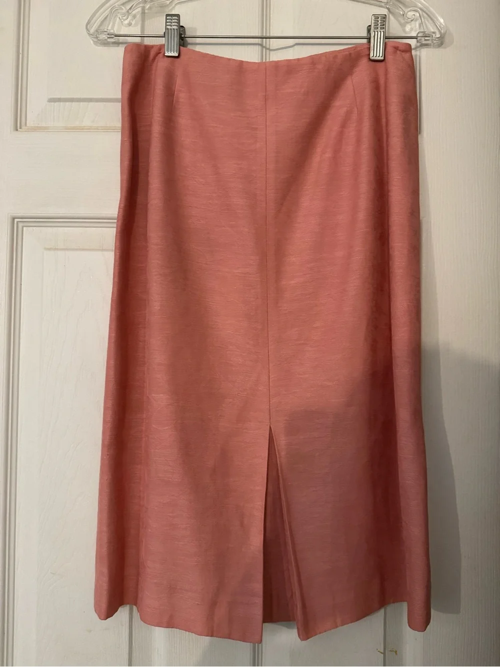 Vintage Talbots Pink Textured Linen-blend Skirt Suit and Matching Belt Set size4